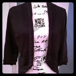 Black cardigan with stretchy lace back